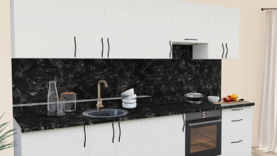 Кухня на заказ Белый теплый